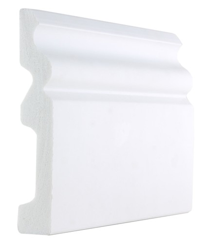 Skirting boards white plastic - white,